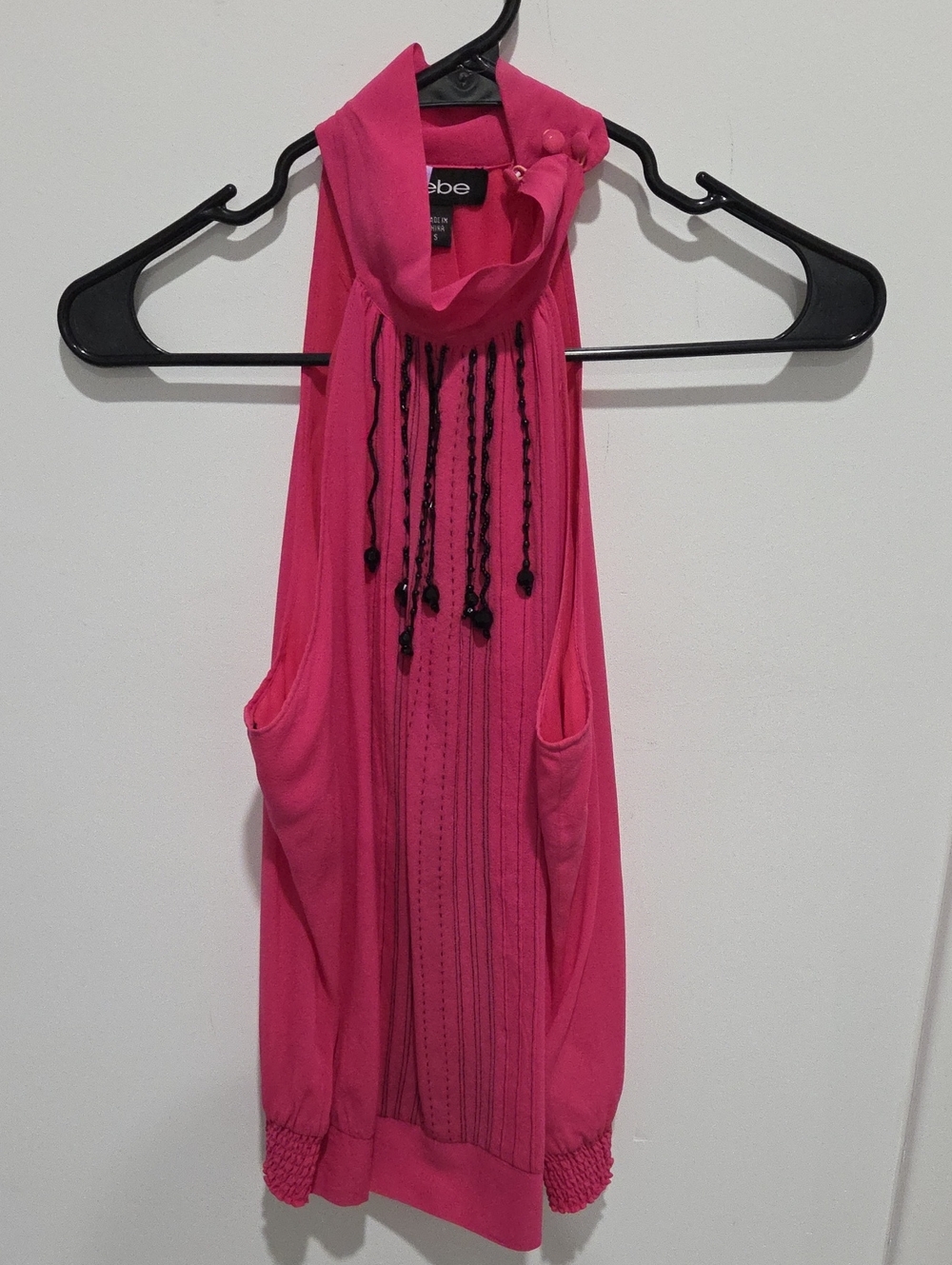Bebe Hot Pink Silk Top